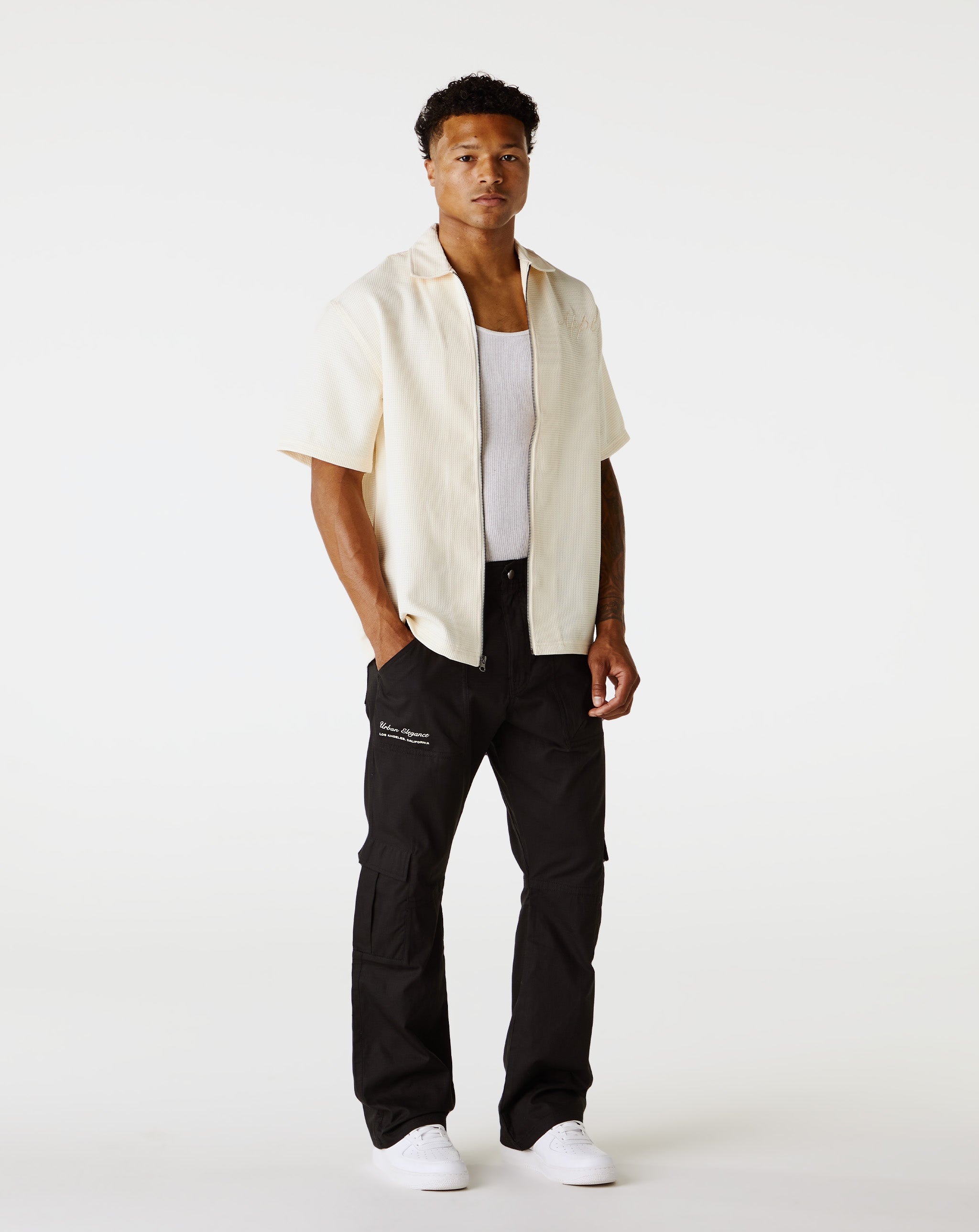 By Appointment Only Kevin Zipped Collared Shirt - Rule of Next Apparel