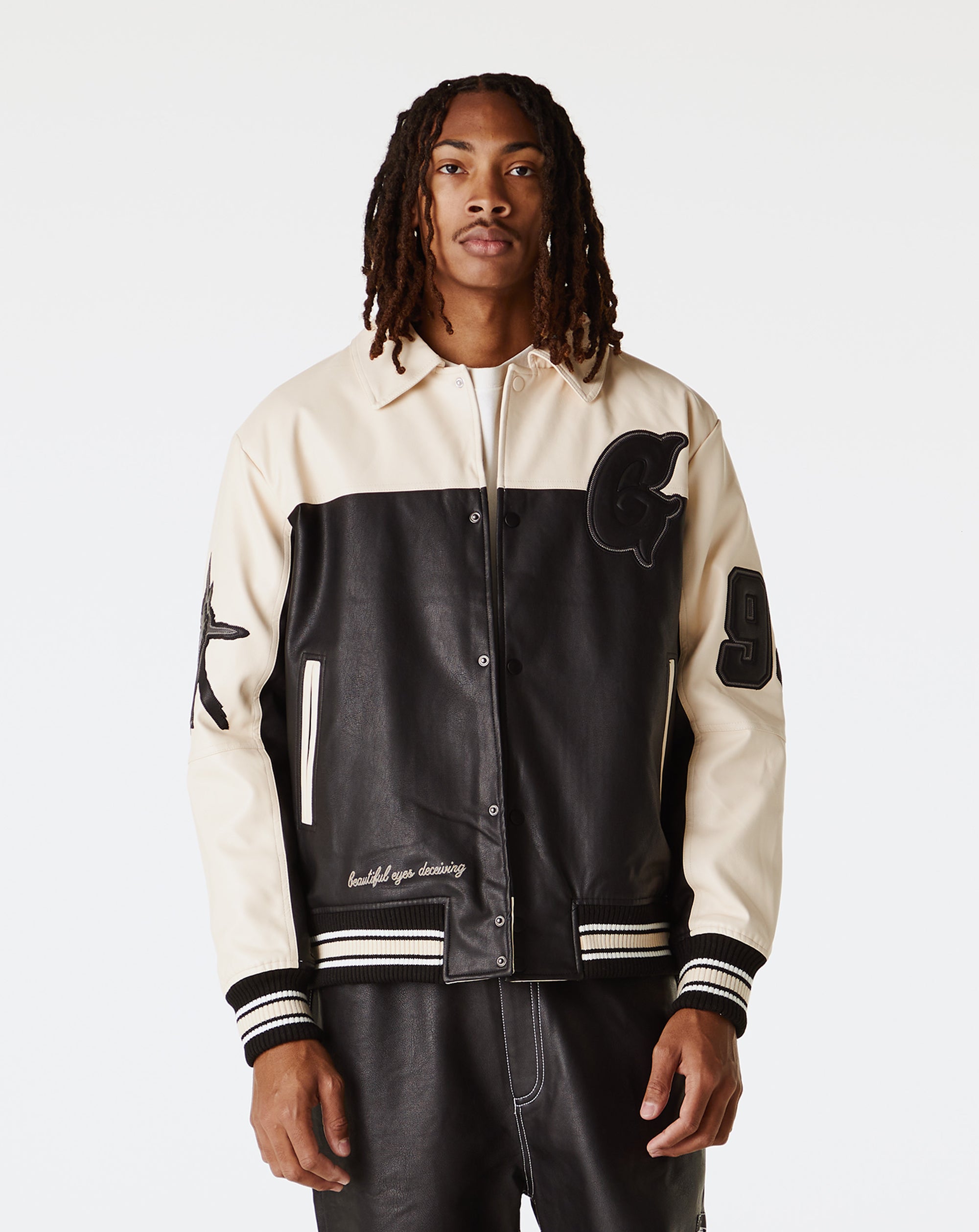 Gala Abyss Leather Varsity Jacket - Rule of Next Apparel