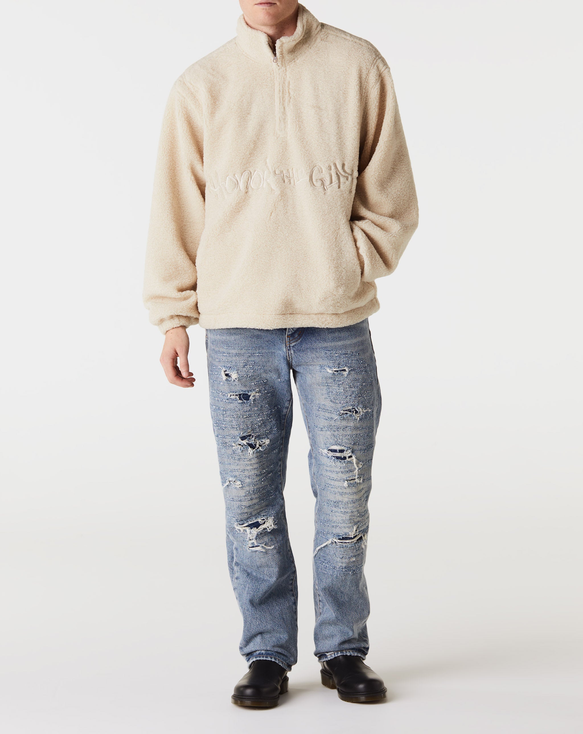 Honor The Gift Script Sherpa Pullover - Rule of Next Apparel