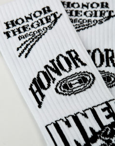 Honor The Gift Mixed Graphic Ribbed Socks - Rule of Next Accessories