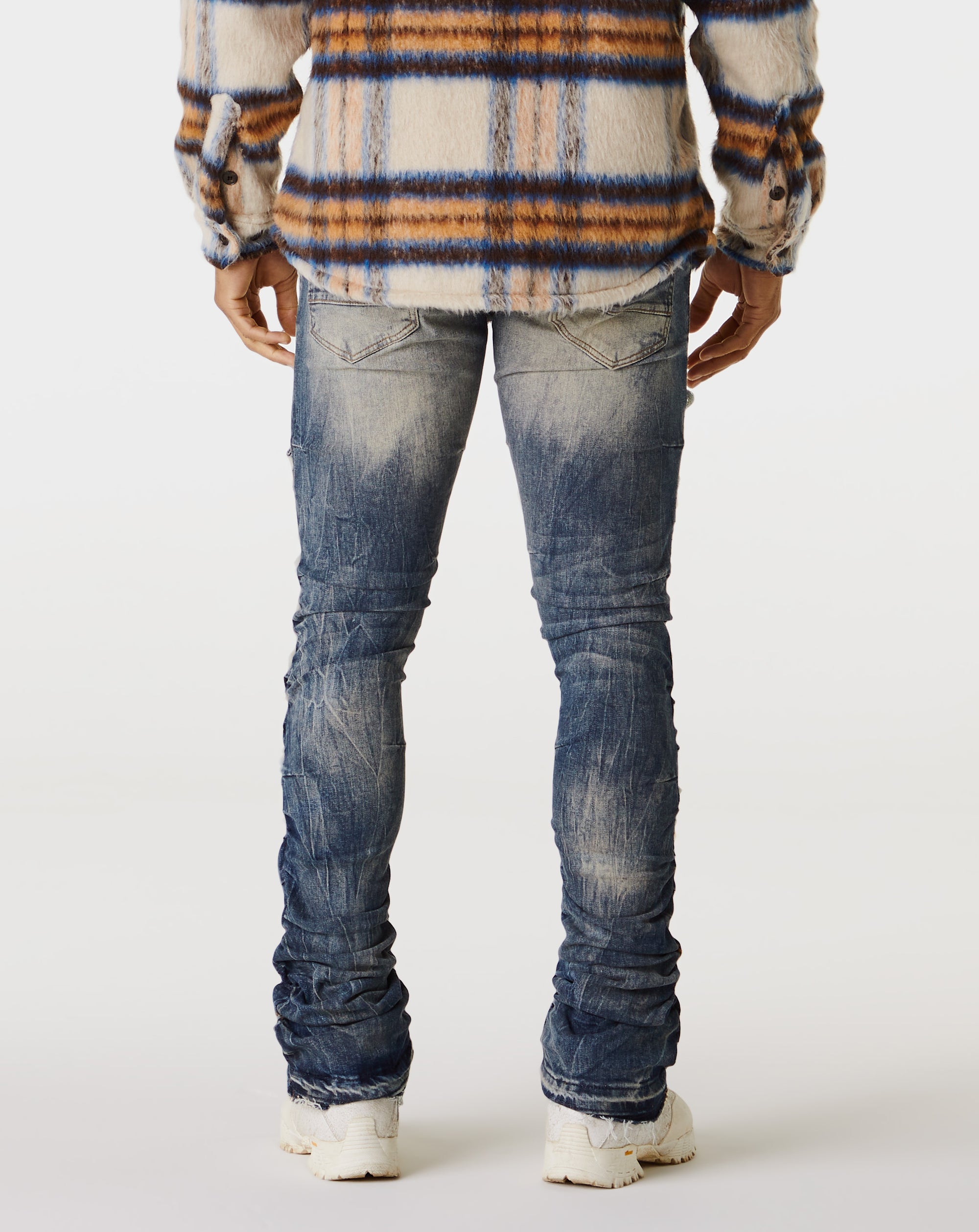 Jordan Craig Pleated Shredded Jean - Rule of Next Apparel