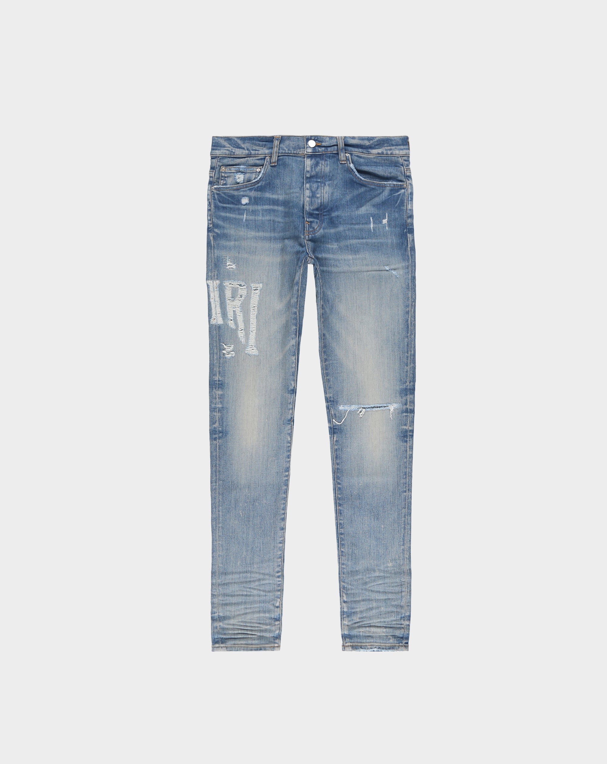 Distressed Amiri Logo Jean