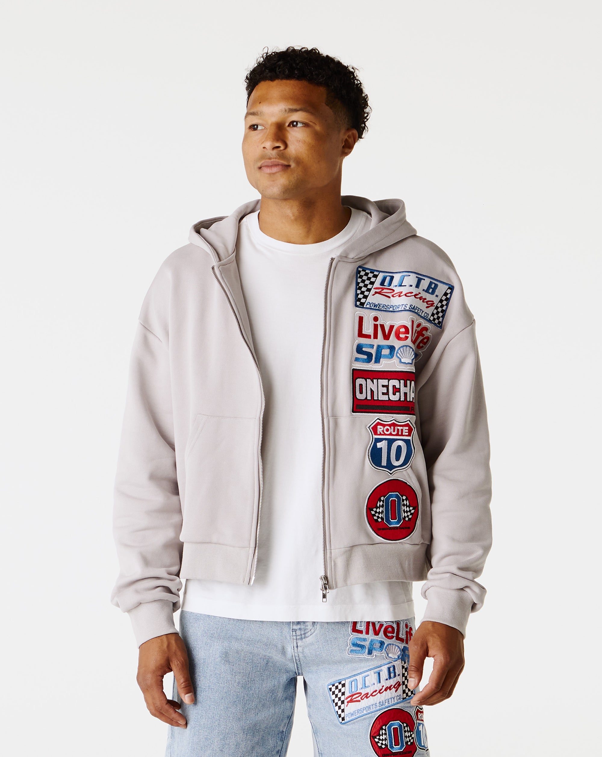 One Chance OC Patch Work Zip Up - Rule of Next Apparel