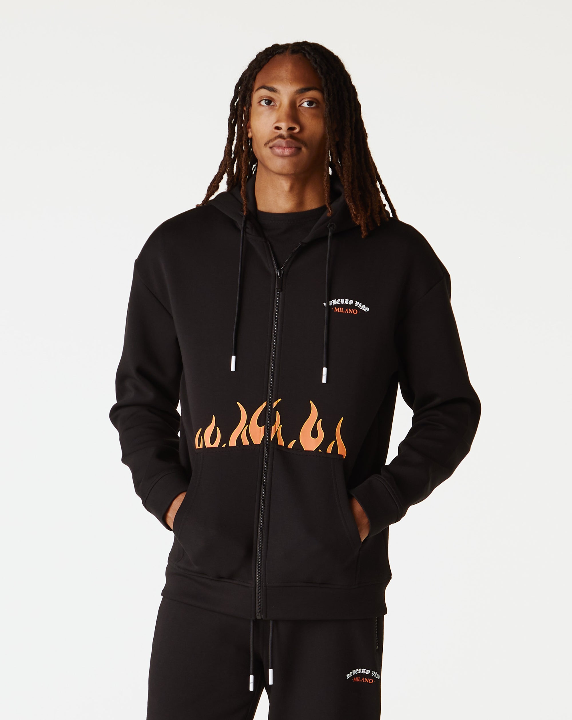 Roberto Vino Milano Flame Full Zip Hoodie - Rule of Next Apparel