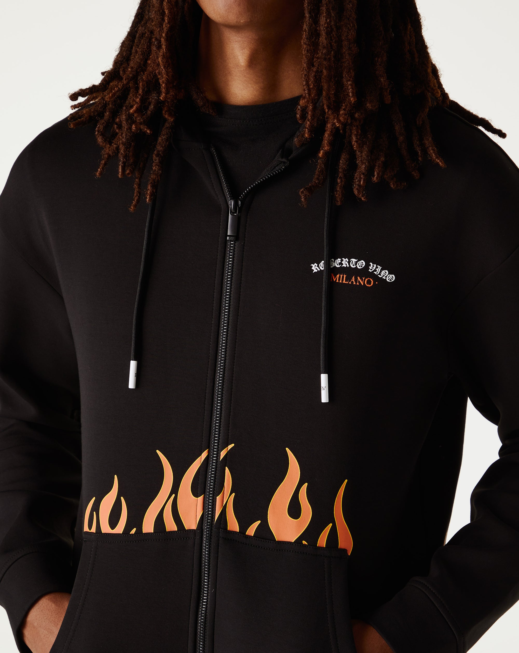 Roberto Vino Milano Flame Full Zip Hoodie - Rule of Next Apparel