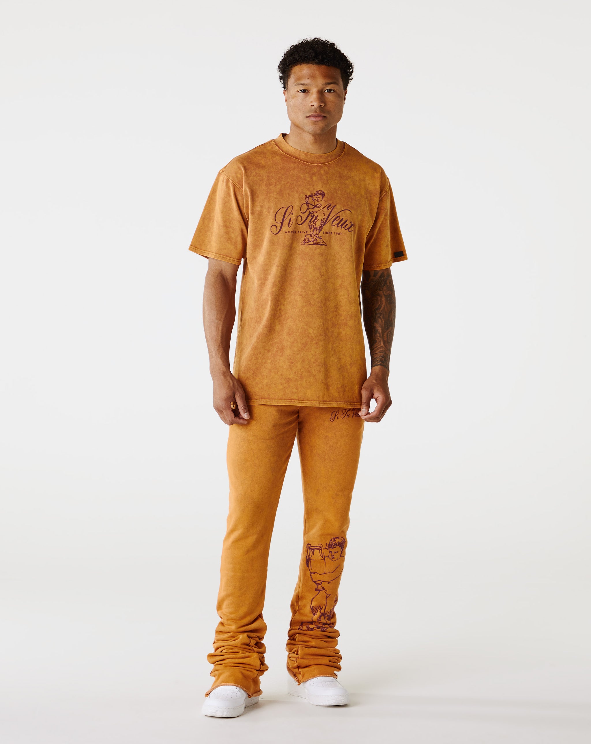 Si Tu Veux Denim Roland Garos Stacked Jogger - Rule of Next Apparel