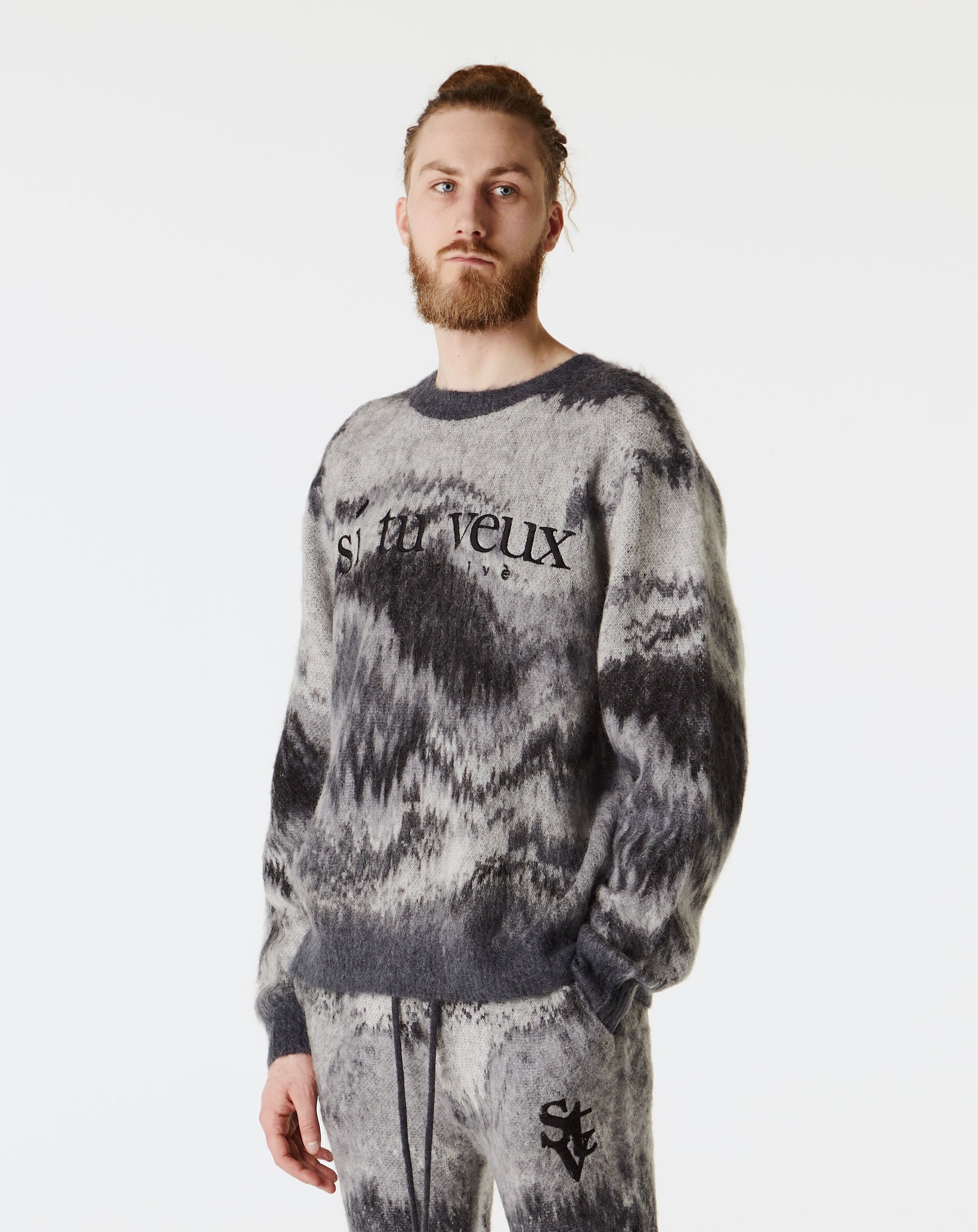 Si Tu Veux Denim Signature Mohair Crewneck Sweater - Rule of Next Apparel