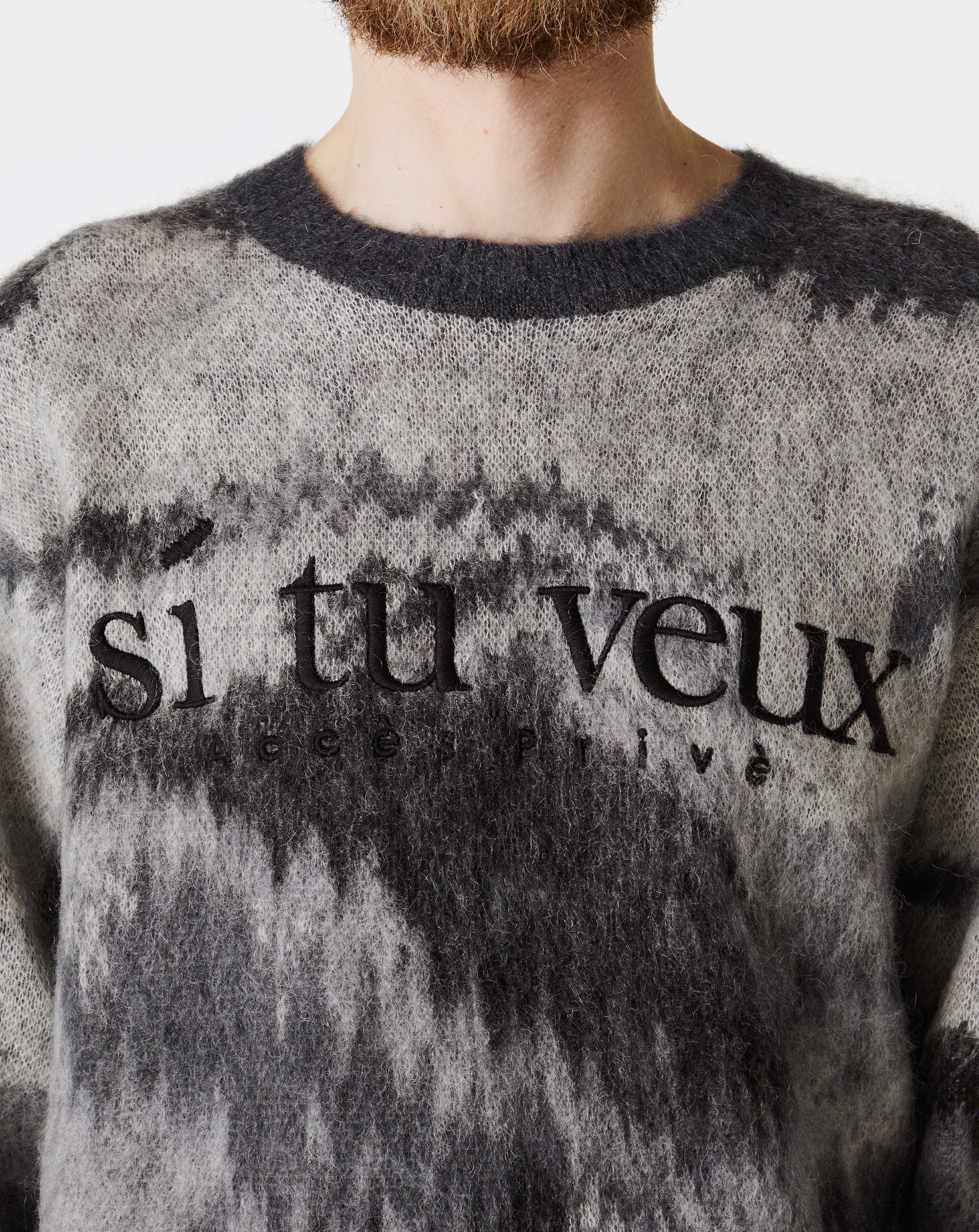 Si Tu Veux Denim Signature Mohair Crewneck Sweater - Rule of Next Apparel