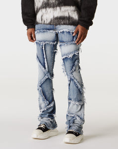 VALABASAS Patchwork Flared Stacked Jeans - Rule of Next Apparel