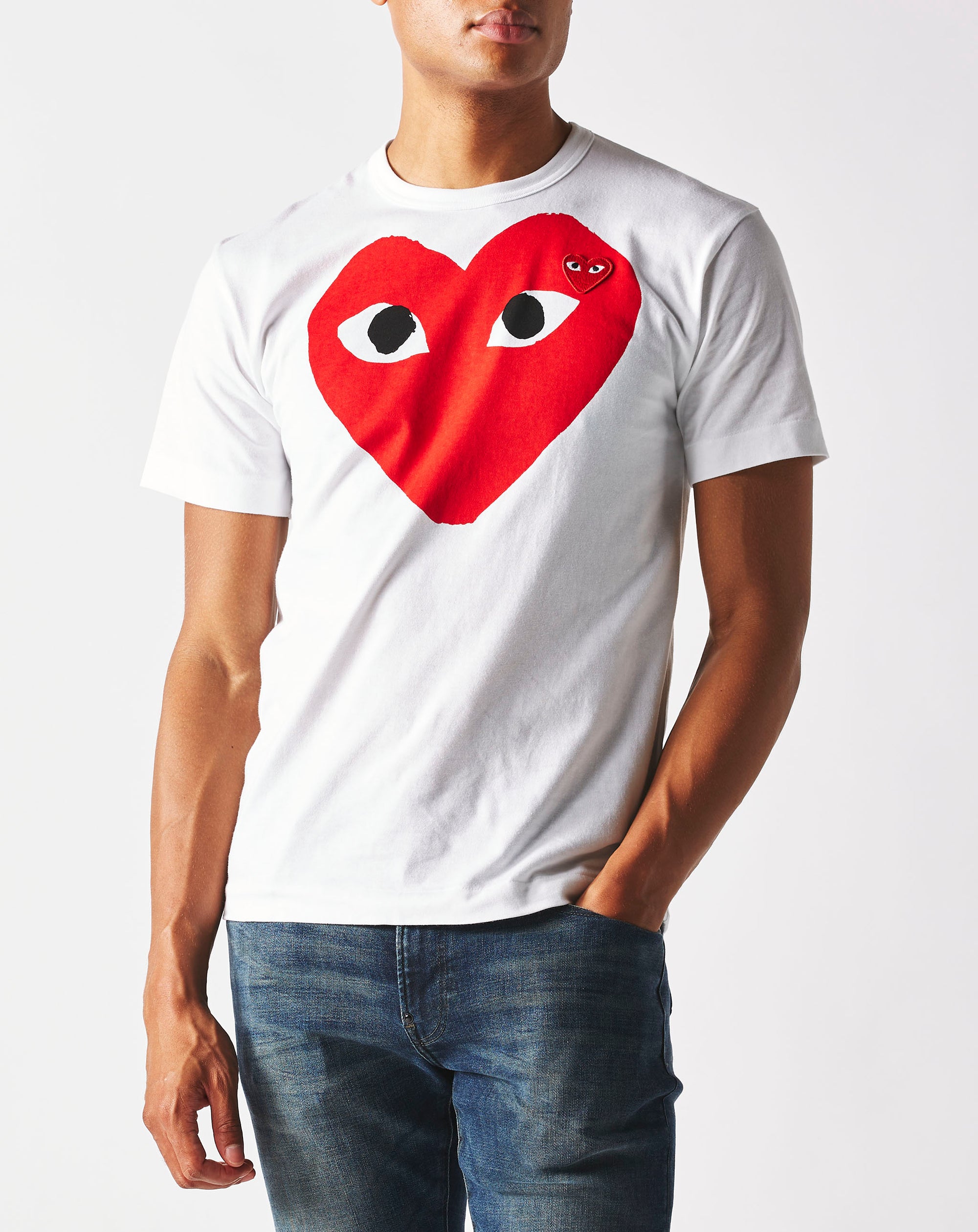 Comme des Garcons Play Red Heart T-Shirt Black