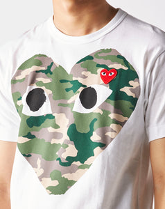 Comme des Garcons PLAY Big Camo Heart T-Shirt - Rule of Next Apparel